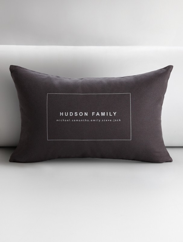 personalized family name throw pillow cover