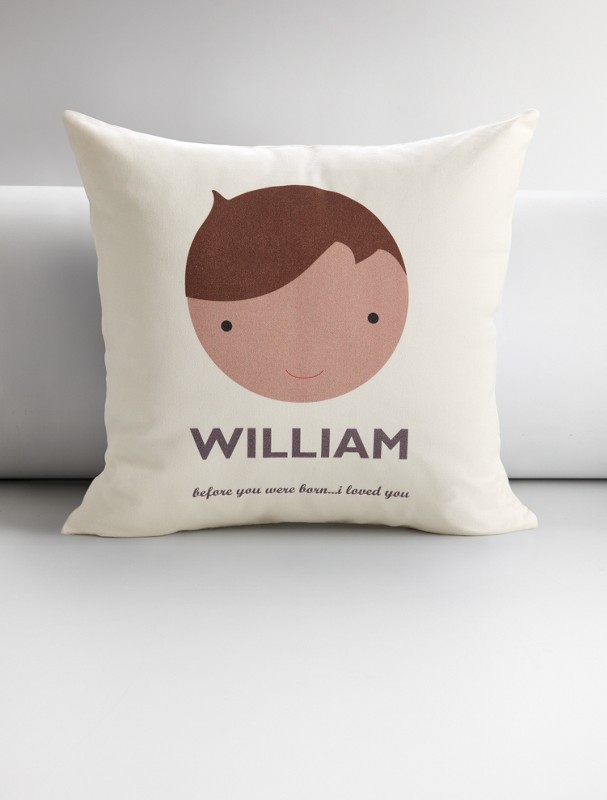 personalized kid's faces throw pillow cover