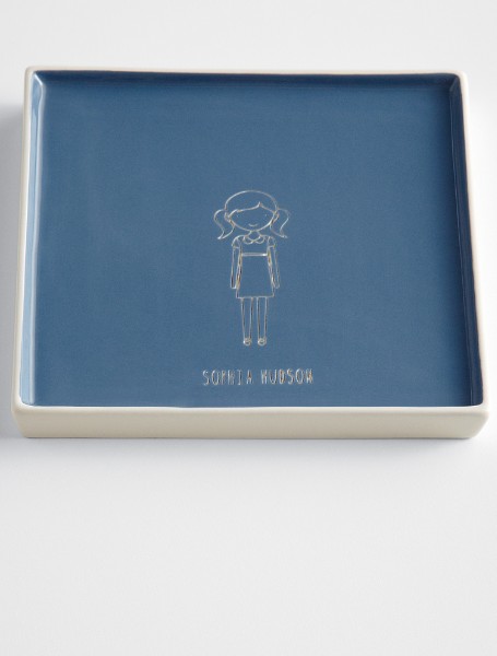 ceramic catchall square one family graphic