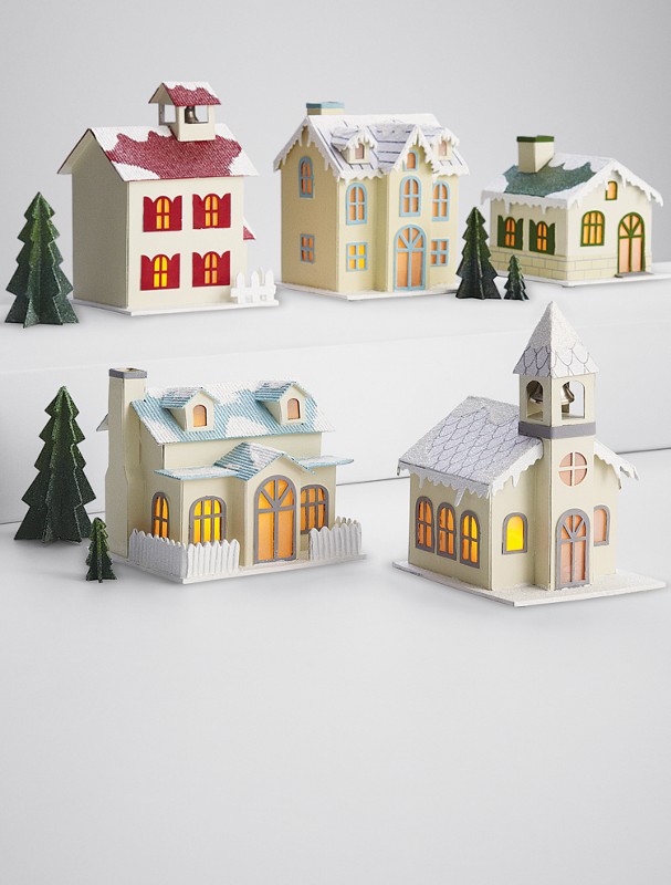 vintage village luminaria set