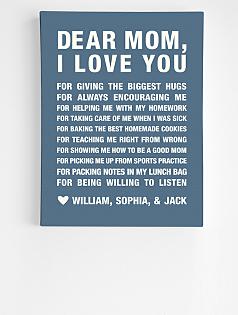 personalized dear mom wall art