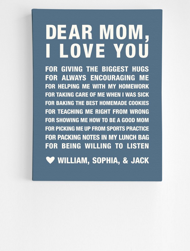 personalized dear mom wall art