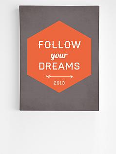 personalized follow your dreams wall art