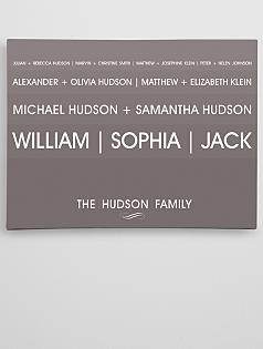 personalized linear family tree wall art