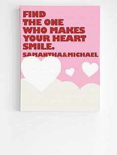 personalized heart smile quote wall art