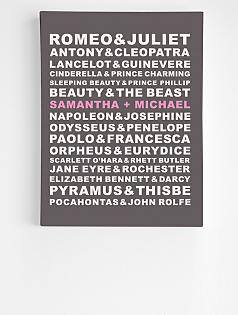 personalized famous couples wall art