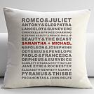personalized famous couples throw pillow cover