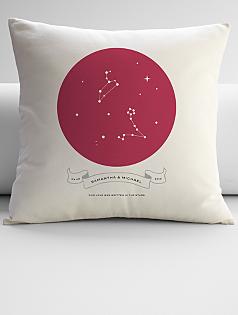 personalized love is written in the stars throw pillow cover