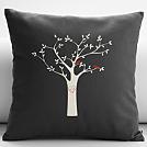 personalized tree initials throw pillow cover