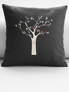 personalized tree initials throw pillow cover