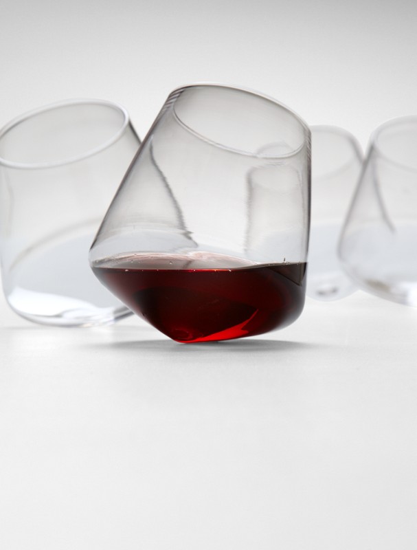 Cupa-Vino wine glasses + tray