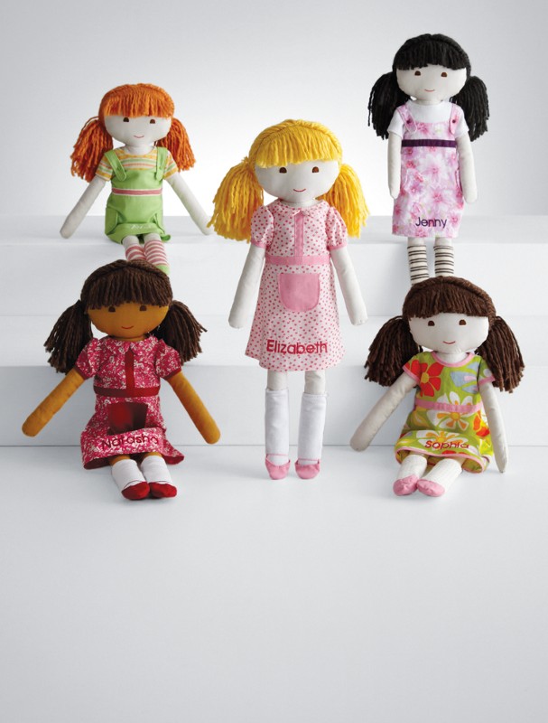 personalizable rag doll + accessories