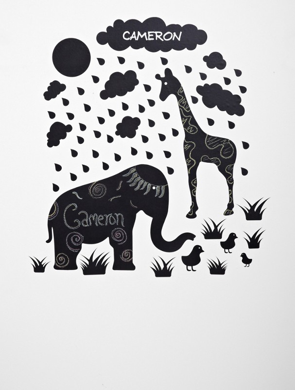 jungle animal chalkboard wall decals