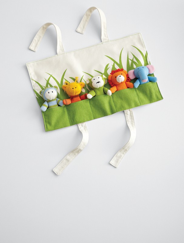 knit jungle animal finger puppets