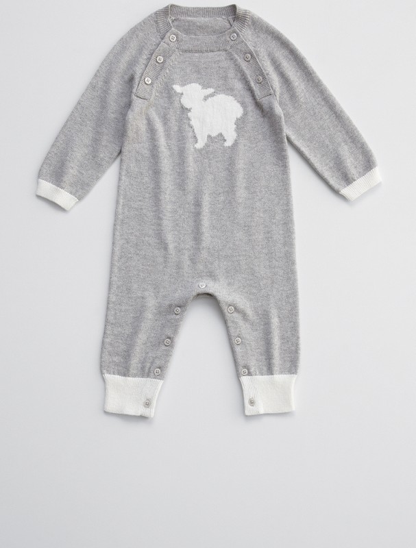 charcoal lamb cashmere blend baby long johns