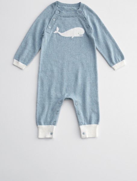 blue whale cashmere blend baby long johns