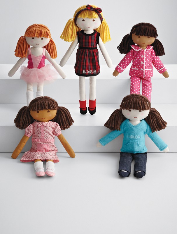 personalizable rag doll + accessories