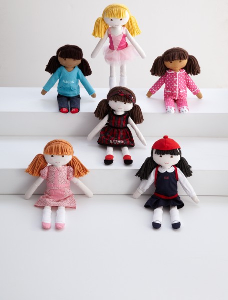 personalizable rag doll + accessories