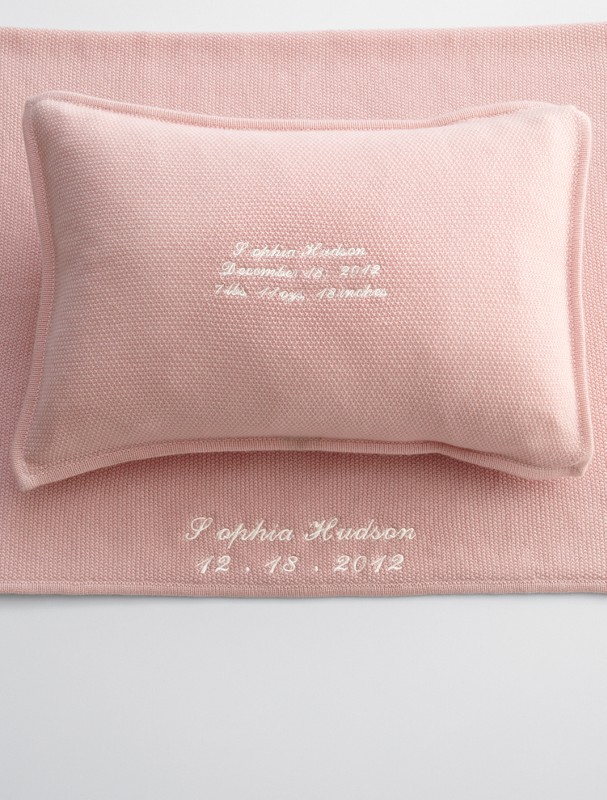 cashmere pillow + blanket pink