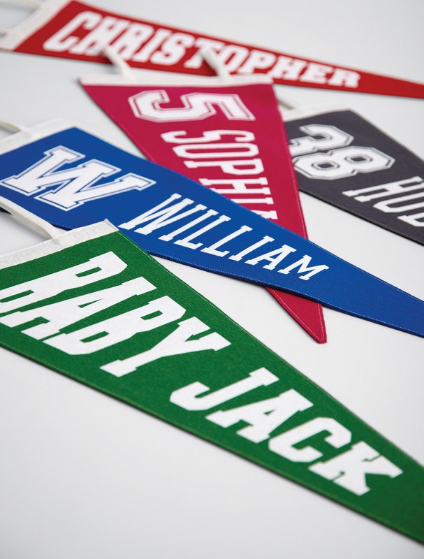 old-school personalized pennant