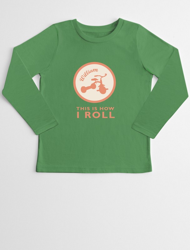 this is how i roll kid's long sleeve t-shirt