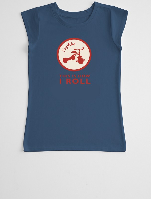 this is how i roll girl's t-shirt