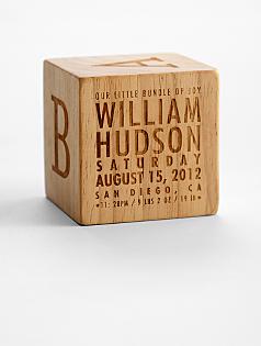 natural wood keepsake block