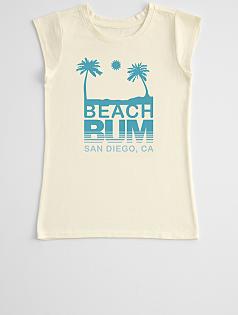 beach bum girl's t-shirt