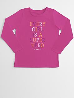 every girl is a superhero kid's long sleeve t-shirt