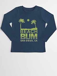 beach bum kid's long sleeve t-shirt
