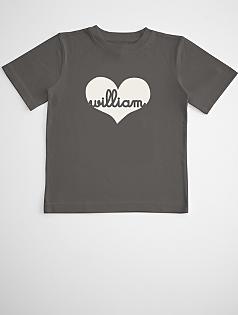 script heart boy's t-shirt