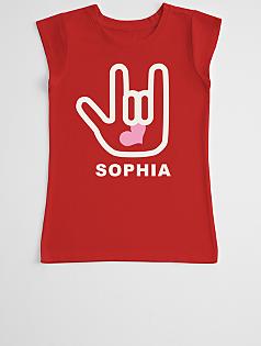 sign love girl's t-shirt