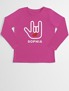 sign love kid's long sleeve t-shirt