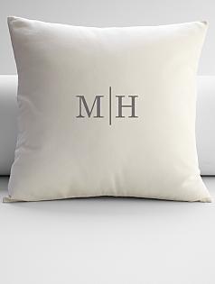 personalized serif monogram throw pillow cover