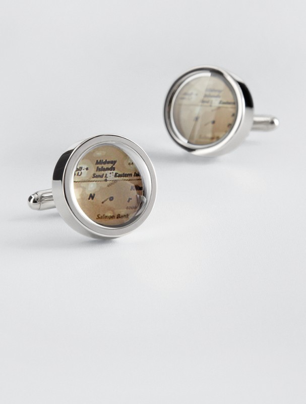 silver-plated battlefield map cuff links