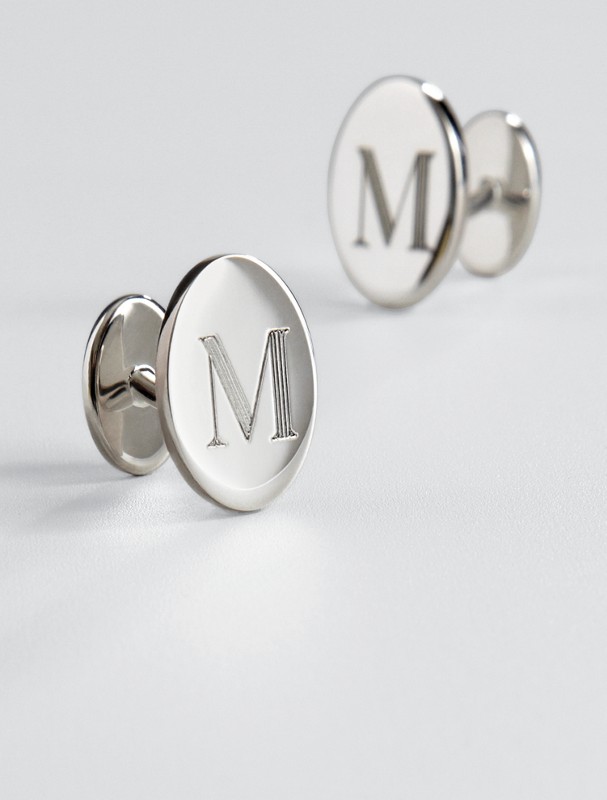 oval stud cuff links 