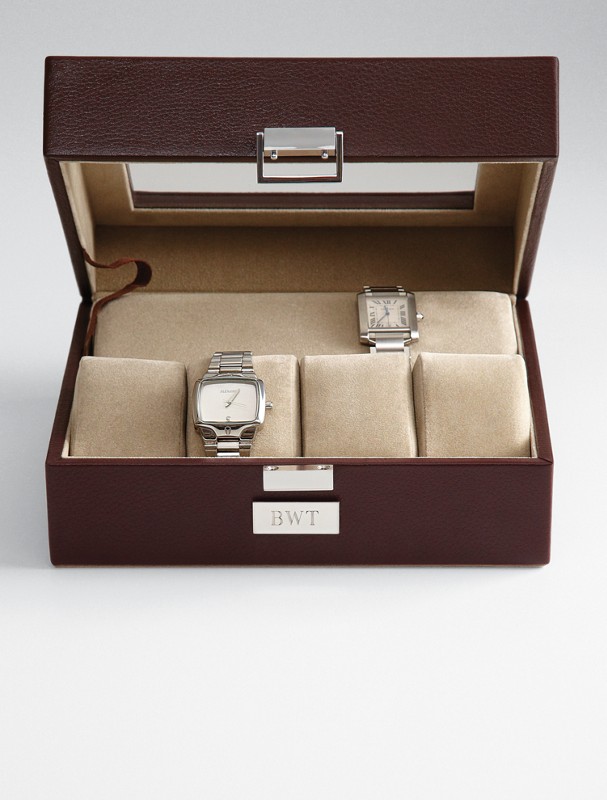 men’s leather watch case