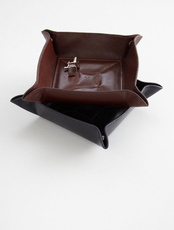 personalized leather catchall