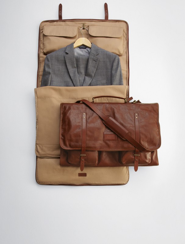 leather excursion garment bag