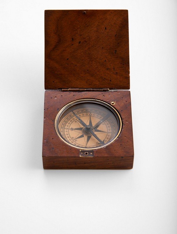 lewis + clark wood compass