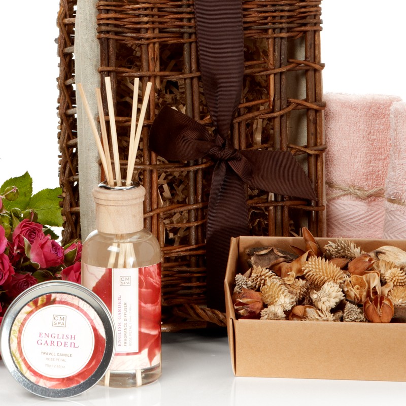 Rose Petal Calming Fragrance Spa Basket