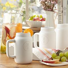 ceramic mason jar mugs