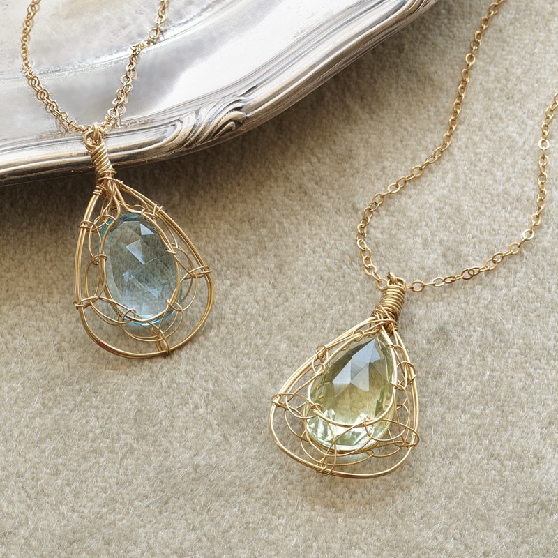 artisan embrace gemstone necklace