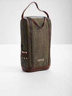 waxed canvas golf shoe carrier