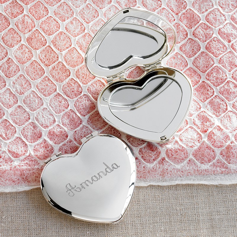 heart purse mirror
