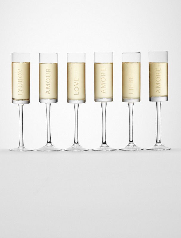 amore champagne flute set