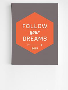 personalized follow your dreams wall art