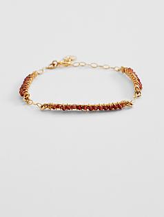 mabel chong gold fill garnet bracelet