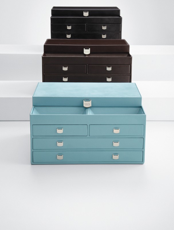 large leather jewelry box