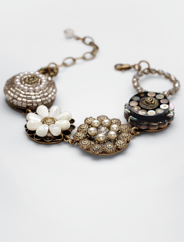 vintage collage bracelet